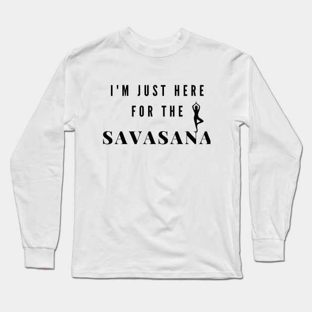 Yoga Savasana Long Sleeve T-Shirt by Plush Tee